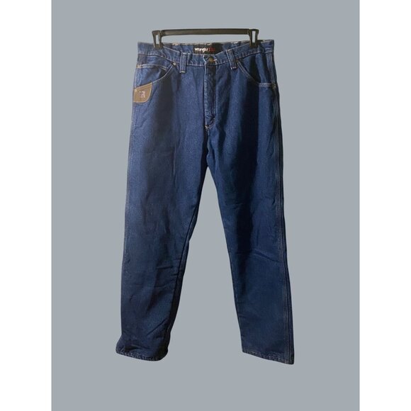 Wrangler Riggs Insulated Lining Denim Workwear Mens Jeans 36x32 Durable Warm - Picture 1 of 6